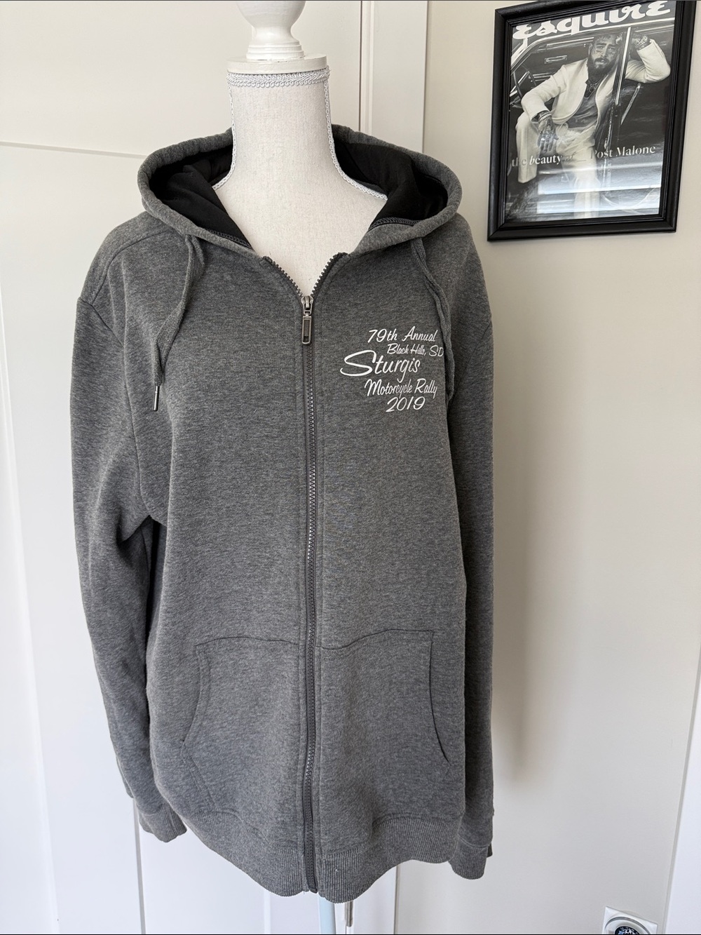 Sturgis 2019 Zip-Up Hoodie Jacket - Gray